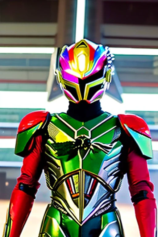 An image of a cyborg resembling Kamen Rider, a Japanese special effects hero, standing in the center of the screen with round eyes like a dragonfly, a full-face cyber helmet, and highly mobile armor.、Image quality is HD