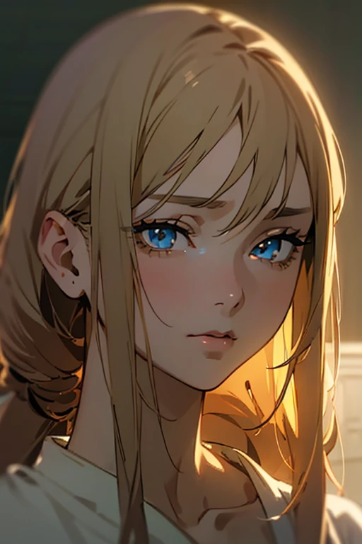 a beautiful anime woman, hyper detailed portrait, beautiful detailed eyes, beautiful detailed lips, extremely detailed face and features, flawless skin, long flowing hair, elegant hairstyle, expressive face, serene expression, delicate features, intricate details, photorealistic, 8k, masterpiece, warm lighting, soft focus, cinematic composition