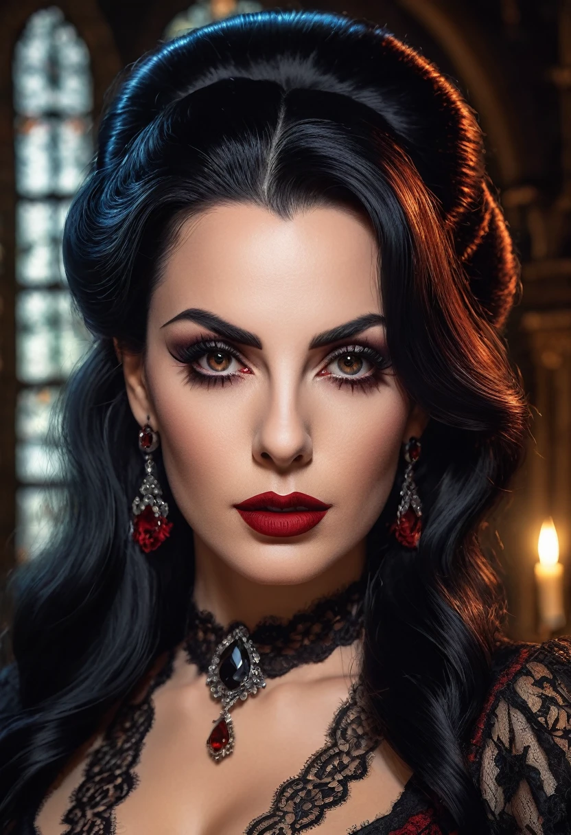 (best high quality:1.5), obra de arte, ((8k)), extremely detailed, (High details:1.4), Solo, Anna Marie [Vampira],