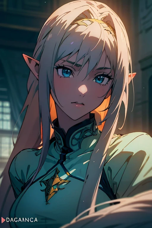 a beautiful anime woman, elf ears, anime style, 1girl, detailed face, beautiful detailed eyes, beautiful detailed lips, extremely detailed features, delicate facial features, flawless skin, long flowing hair, intricate hairstyle, expressive eyes, elegant posture, fantasy character, digital art, 4k, highly detailed, photorealistic, masterpiece, vibrant colors, soft lighting, ethereal atmosphere