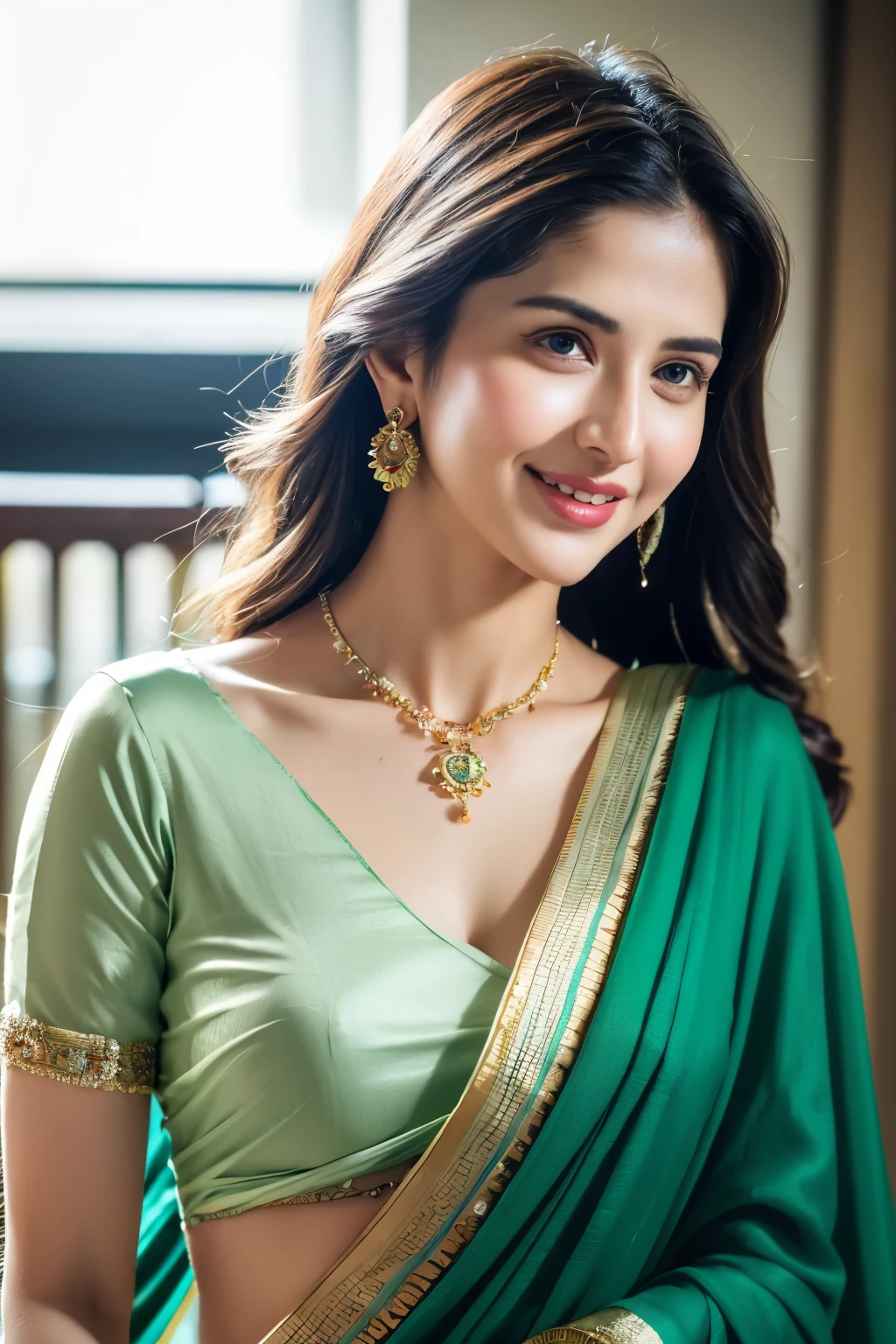 Wear Saree sitting, gorgeous royal, ((Katrina kaif:1.2)), jewellery, gem, necklace, gold bracelet, anklets, thick lips, skindentation, parted lips, ulzzang-6500-v1.1, portrait of a beautiful Indian woman, From Golden Skin, 27 years old, Pretty woman, Indian model, (in saree) (Slim abdomen), (Perfect slim figure), (Dynamic pose), Solo, ((open crotch)), (((bare ass))), (Slim:1.1), 1 woman, (Full figure:0.9), Beautifully detailed sky, sunny day, Mumbai city, On the street, detailed Mumbai street, Indian clothes,(( long sleeve dress)), ((chiffon saree with open pallu)), medium hair, smile, closed mouth, lips, saree covered with full body, detailed beautiful round eyes, Indian women, Asian women, Beautiful face, photorealistic, rim lighting, two-tone lighting, gold bracelet, thick lips, indentation, parted lips, (detailed eyes), light blonde hair, blue eye, details still clear, honey-coloured, fluffy turned, HDR, shallow depth of field, broad light, backlighting, bloom, light sparkles, chromatic aberration, sharp focus, Nikon Z 85mm, unparalleled masterpiece, ultra-realistic 8k photos, best quality masterpiece, best quality, (photorealistic:1.2), (realistic:1.5), (hyperrealistic:1.2),(photorealistic face:1.2), (close up:1.6), (light blonde hair), (blue eyes), ((big cheeks)), (beautiful face:1.8), (detailed face:1.6), (medium breast:1.2), (detailed bright eyes:1.5), (eyelashes:1.4), (smiling:1.3), (detailed long black hair), (Green saree:1.5), (narrow waist:1.5), (thigh: 1.5), (realistic human skin:1.6), (full curvy body) (detailed eyes), (seductive pose), (detailed facial features), (detailed clothes features), (necklace), (earrings), (bracelet), ( Silk Green saree),(Photorealistic:1.4), (High Quality: 1.2), Raw photo, (Perfect body shape), Uniform, Deep shadows, Unobtrusive, Cold light 12000K,