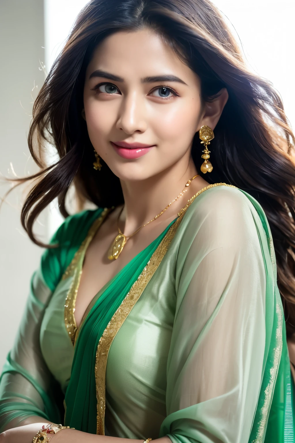 Wear Saree sitting, gorgeous royal, ((Katrina kaif:1.2)), jewellery, gem, necklace, gold bracelet, anklets, thick lips, skindentation, parted lips, ulzzang-6500-v1.1, portrait of a beautiful Indian woman, From Golden Skin, 27 years old, Pretty woman, Indian model, (in saree) (Slim abdomen), (Perfect slim figure), (Dynamic pose), Solo, ((open crotch)), (((bare ass))), (Slim:1.1), 1 woman, (Full figure:0.9), Beautifully detailed sky, sunny day, Mumbai city, On the street, detailed Mumbai street, Indian clothes,(( long sleeve dress)), ((chiffon saree with open pallu)), medium hair, smile, closed mouth, lips, saree covered with full body, detailed beautiful round eyes, Indian women, Asian women, Beautiful face, photorealistic, rim lighting, two-tone lighting, gold bracelet, thick lips, indentation, parted lips, (detailed eyes), light blonde hair, blue eye, details still clear, honey-coloured, fluffy turned, HDR, shallow depth of field, broad light, backlighting, bloom, light sparkles, chromatic aberration, sharp focus, Nikon Z 85mm, unparalleled masterpiece, ultra-realistic 8k photos, best quality masterpiece, best quality, (photorealistic:1.2), (realistic:1.5), (hyperrealistic:1.2),(photorealistic face:1.2), (close up:1.6), (light blonde hair), (blue eyes), ((big cheeks)), (beautiful face:1.8), (detailed face:1.6), (medium breast:1.2), (detailed bright eyes:1.5), (eyelashes:1.4), (smiling:1.3), (detailed long black hair), (Green saree:1.5), (narrow waist:1.5), (thigh: 1.5), (realistic human skin:1.6), (full curvy body) (detailed eyes), (seductive pose), (detailed facial features), (detailed clothes features), (necklace), (earrings), (bracelet), ( Silk Green saree),(Photorealistic:1.4), (High Quality: 1.2), Raw photo, (Perfect body shape), Uniform, Deep shadows, Unobtrusive, Cold light 12000K,