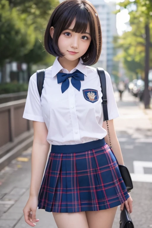 Cute Girls、girl uniform、Bob Hair、mini skirt