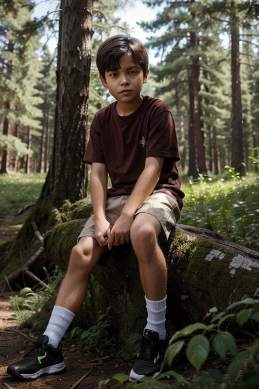 Boy on forest