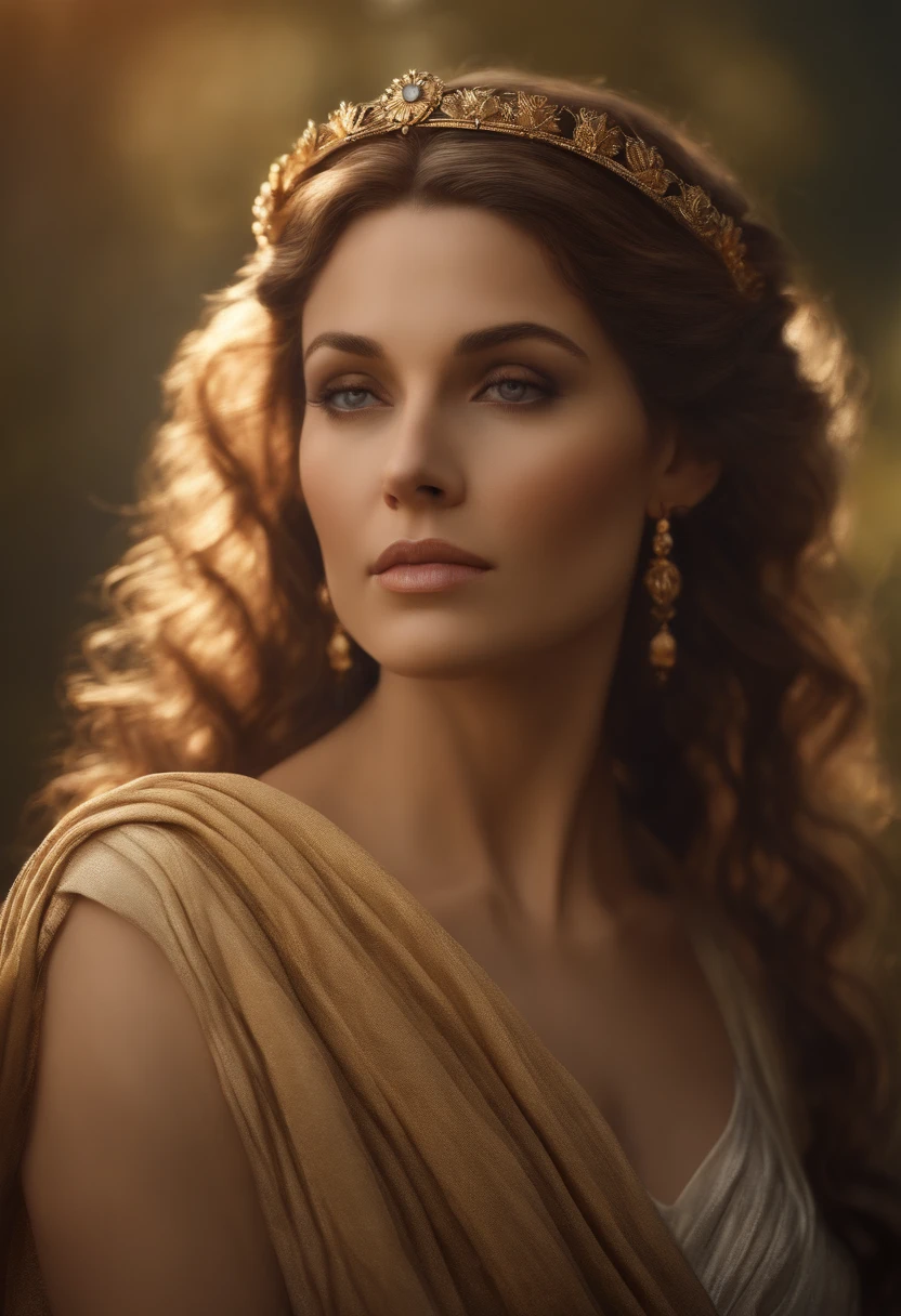 greek goddess, mature woman, gloomy woman, human, photorealistic, realism