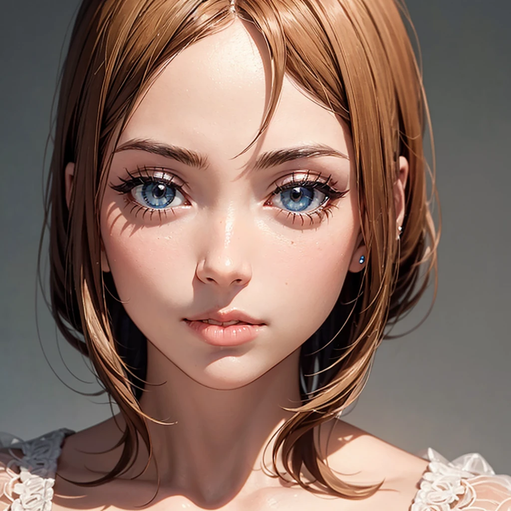 Close-up of a woman&#39;s face facing the sky, when she looks up、 (Raindrops: 1.3) Falling on her face, Very beautiful woman, Long Hair, Pink Hair, Wavy Hair, (Elegant Makeup: 1.3) Wet Hair, close your eyes, She is elegant, Complicated Dress, There is joy on her face, Streets of the city at night. Cloudy night, Black Horn