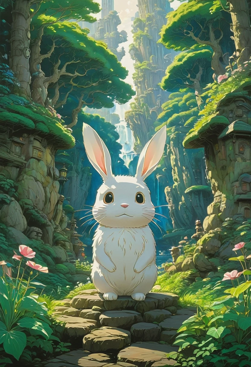 Rabbit Ears, by Studio Ghibli, best quality, masterpiece, very aesthetic, perfect composition, intricate details, ultra-detailed
