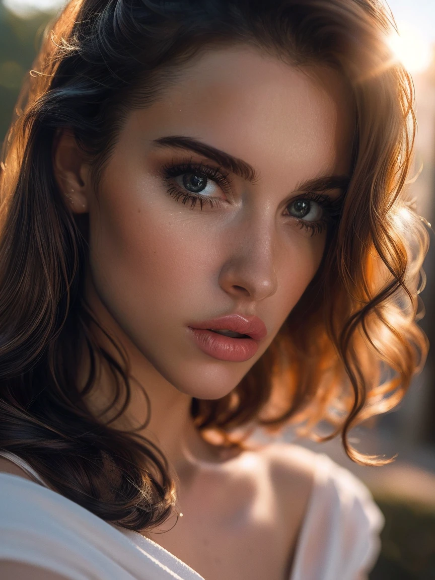 (((ultra realistic))) sensual Pose , masterpiece, top quality, (pale skin), (Ultra detailed face and eyes:1.3), 1 sensual ultra hot girl, Adult, in a transparent cropped T-shirt, (Eye makeup, mascara) , ((large detailed lips)), ((Dark wavy hair)), ((Chyolka)) , (Natural breasts), Slim waist. ((Posing)), photoshoot, studio (soft lighting), (The play of light and shadows), depth of field, bokeh, (special attention to skin detail: 1.2), ((close-up portrait, close to the camera top view)) , ultra detialed,