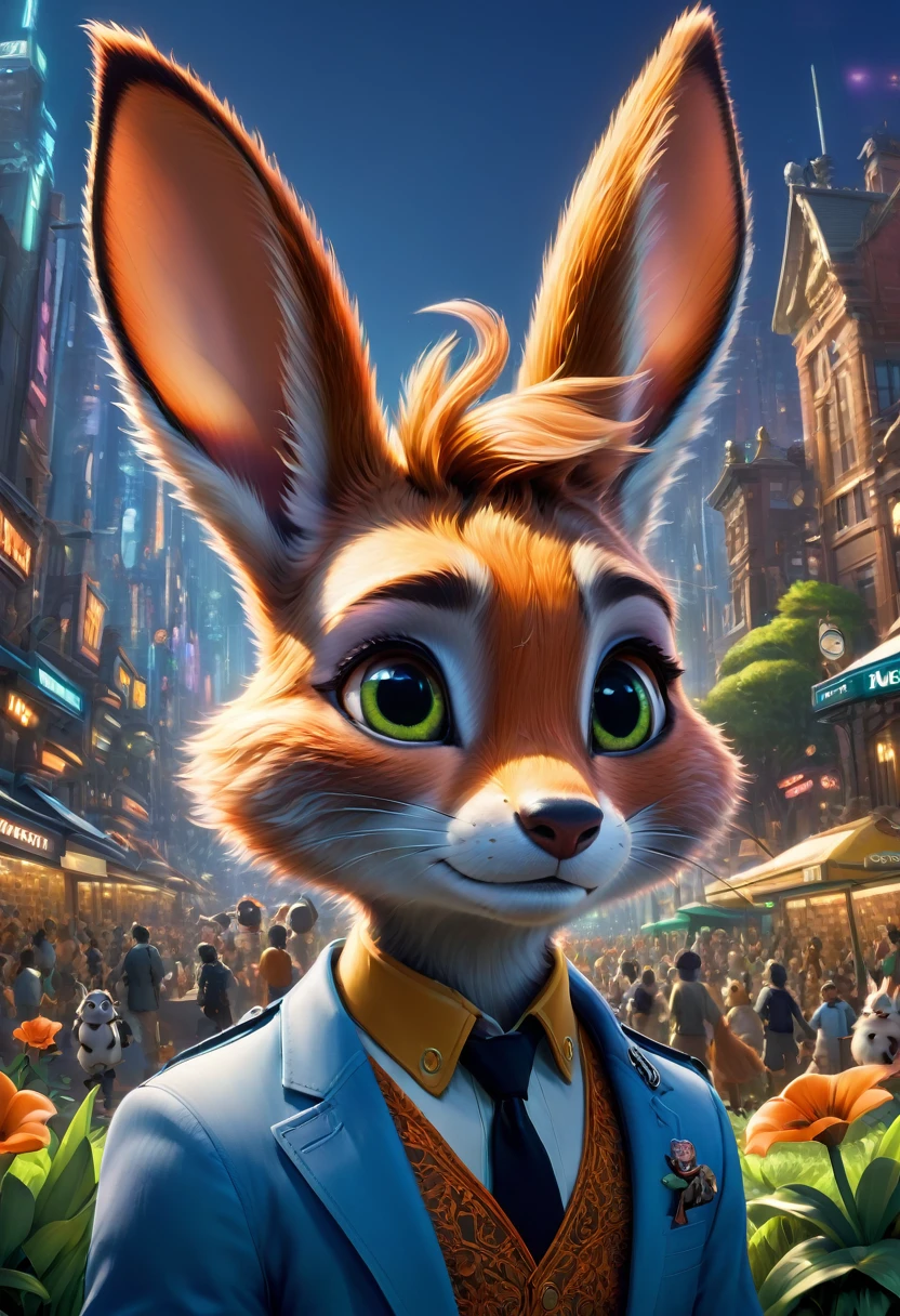 Rabbit Ears, by Zootopia, best quality, masterpiece, very aesthetic, perfect composition, intricate details, ultra-detailed