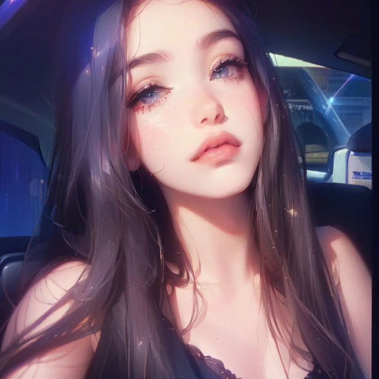 (Obra Prima, Melhor Qualidade, 4K, Realista), Litografia realista, devastated woman with long hair and bra in a car, 18 anos de idade, 1 6 anos, Violeta Myers, de 19 anos, Kaitlyn Michelle Siragusa, 21 anos de idade, 22 anos de idade, Kailee Mandel, Alanis Guillen, she is about 1 6 anos, 23 anos
