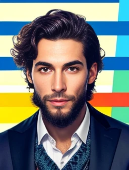photo of a perfect jew   man, focus on the face, image with color.