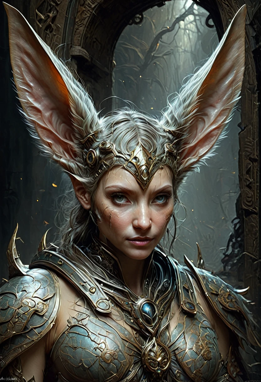 Rabbit Ears, by Aleksi Briclot, best quality, masterpiece, very aesthetic, perfect composition, intricate details, ultra-detailed
