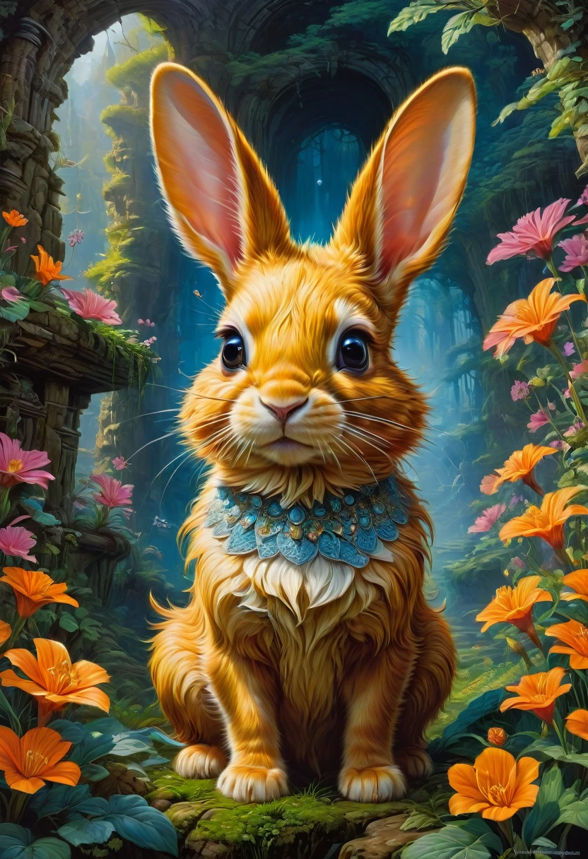 Rabbit Ears, by Angus McKie, best quality, masterpiece, very aesthetic, perfect composition, intricate details, ultra-detailed