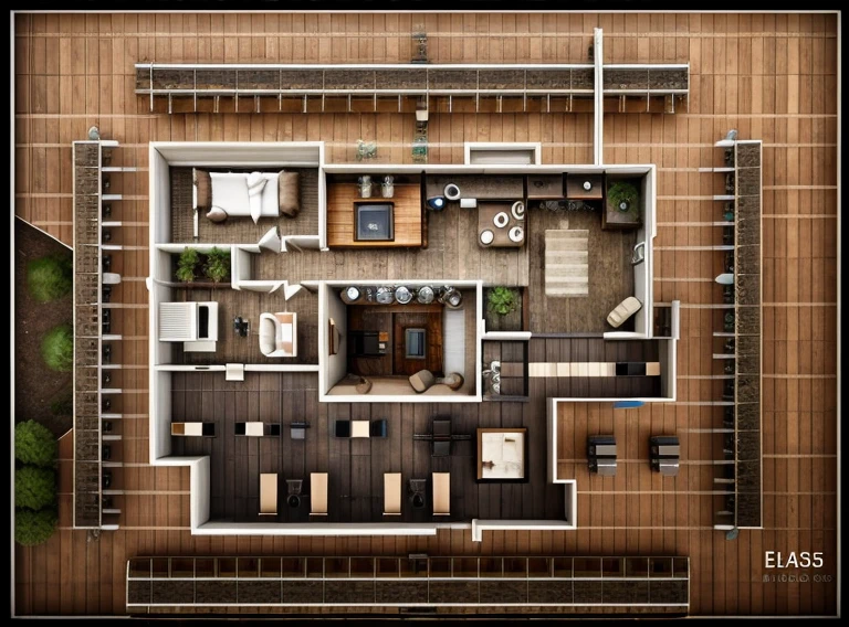 house exterior modern rustic style, rustic style architecture, timber pergola, Exposed beams, stone walls, reclaimed wood, glass doors and windows,wood rail, large windows, outdoor living spaces, natural landscaping, masterpiece, highquality, realistic photo, canon eos 5D mark, natural light, 