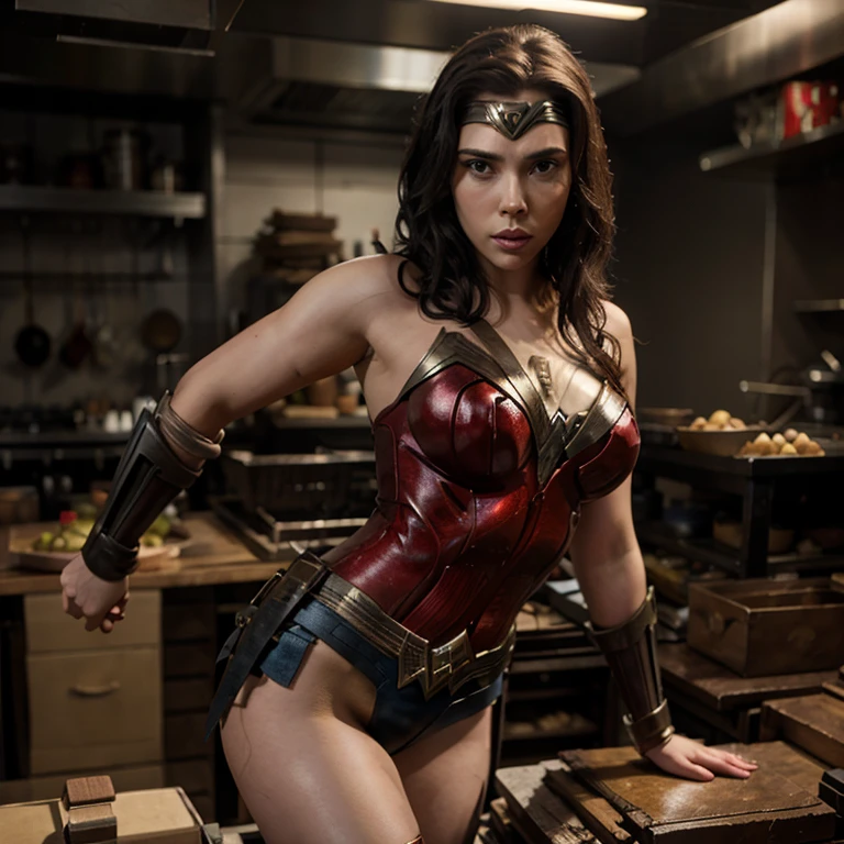 Scarlett Johansson wonder woman action pose