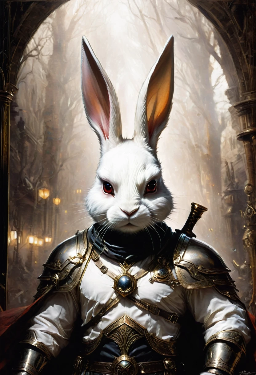 Rabbit Ears, by raymond swanland, best quality, masterpiece, very aesthetic, perfect composition, intricate details, ultra-detailed