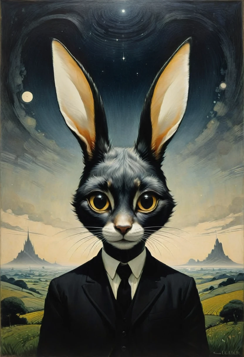 Rabbit Ears, by Leon Spilliaert, best quality, masterpiece, very aesthetic, perfect composition, intricate details, ultra-detailed