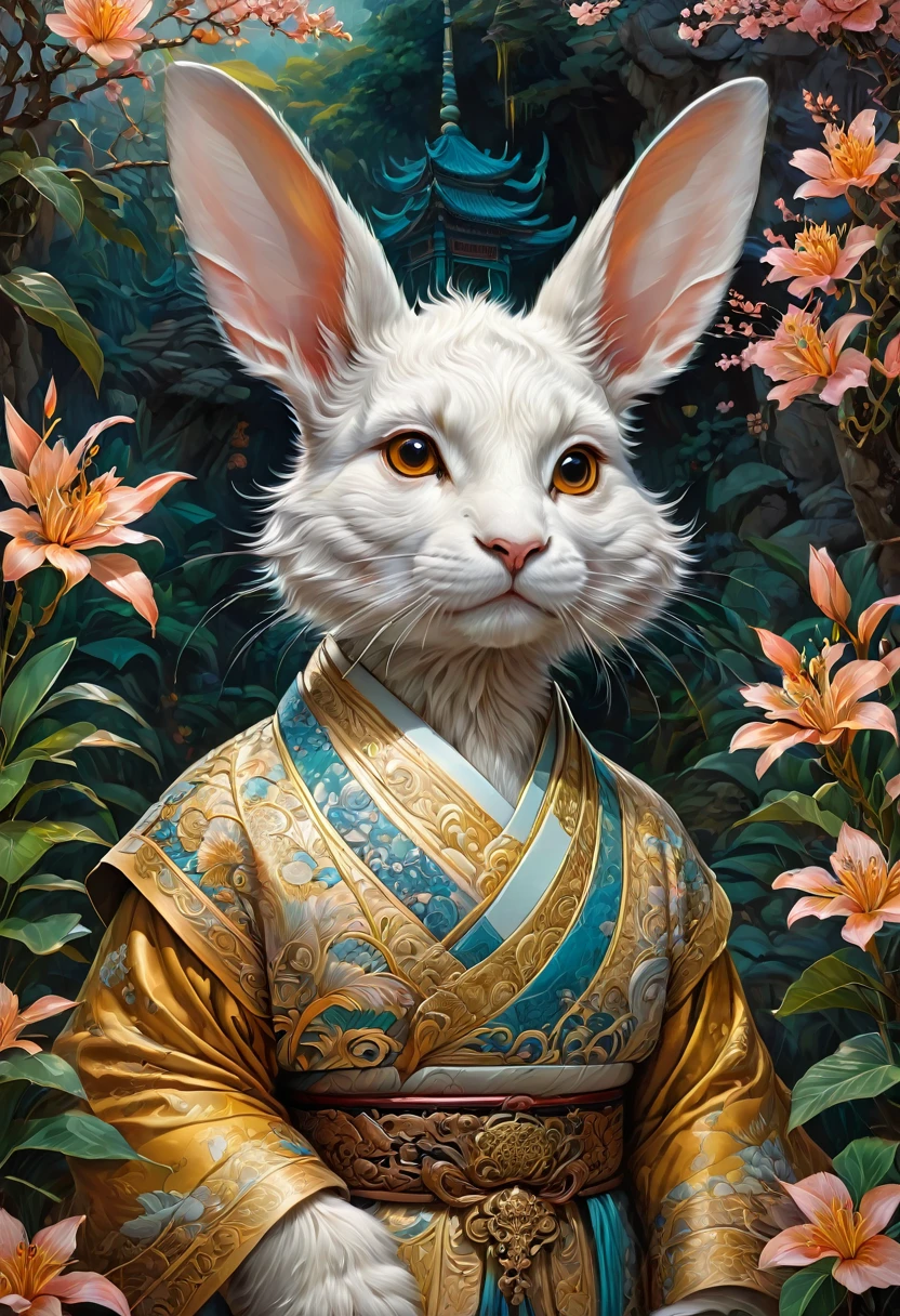 Rabbit Ears, by kuang hong, best quality, masterpiece, very aesthetic, perfect composition, intricate details, ultra-detailed
