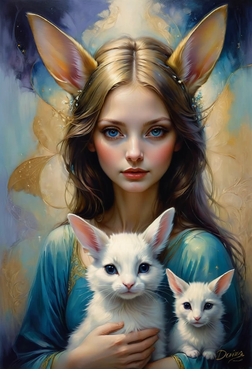 Rabbit Ears, by Dorina Costras, best quality, masterpiece, very aesthetic, perfect composition, intricate details, ultra-detailed