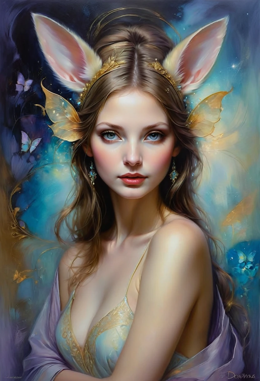 Rabbit Ears, by Dorina Costras, best quality, masterpiece, very aesthetic, perfect composition, intricate details, ultra-detailed