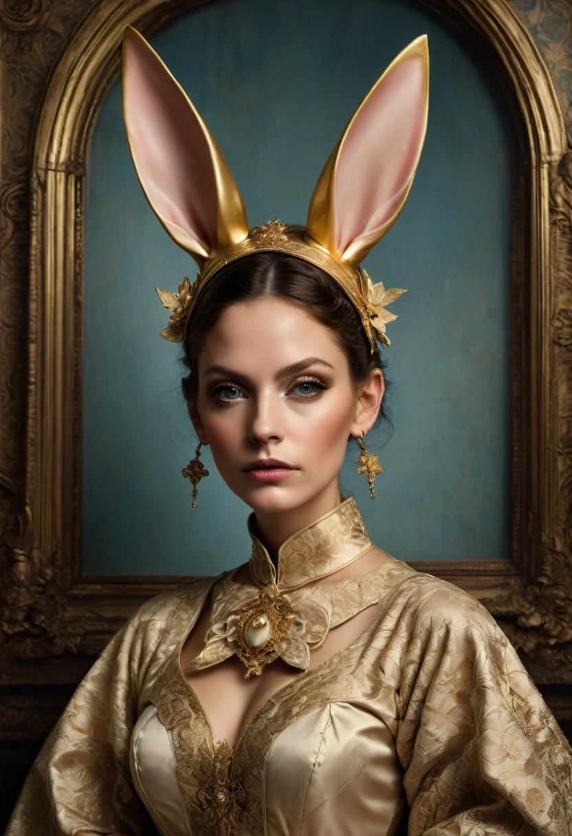 Rabbit Ears, by Sacha Goldberger, best quality, masterpiece, very aesthetic, perfect composition, intricate details, ultra-detailed