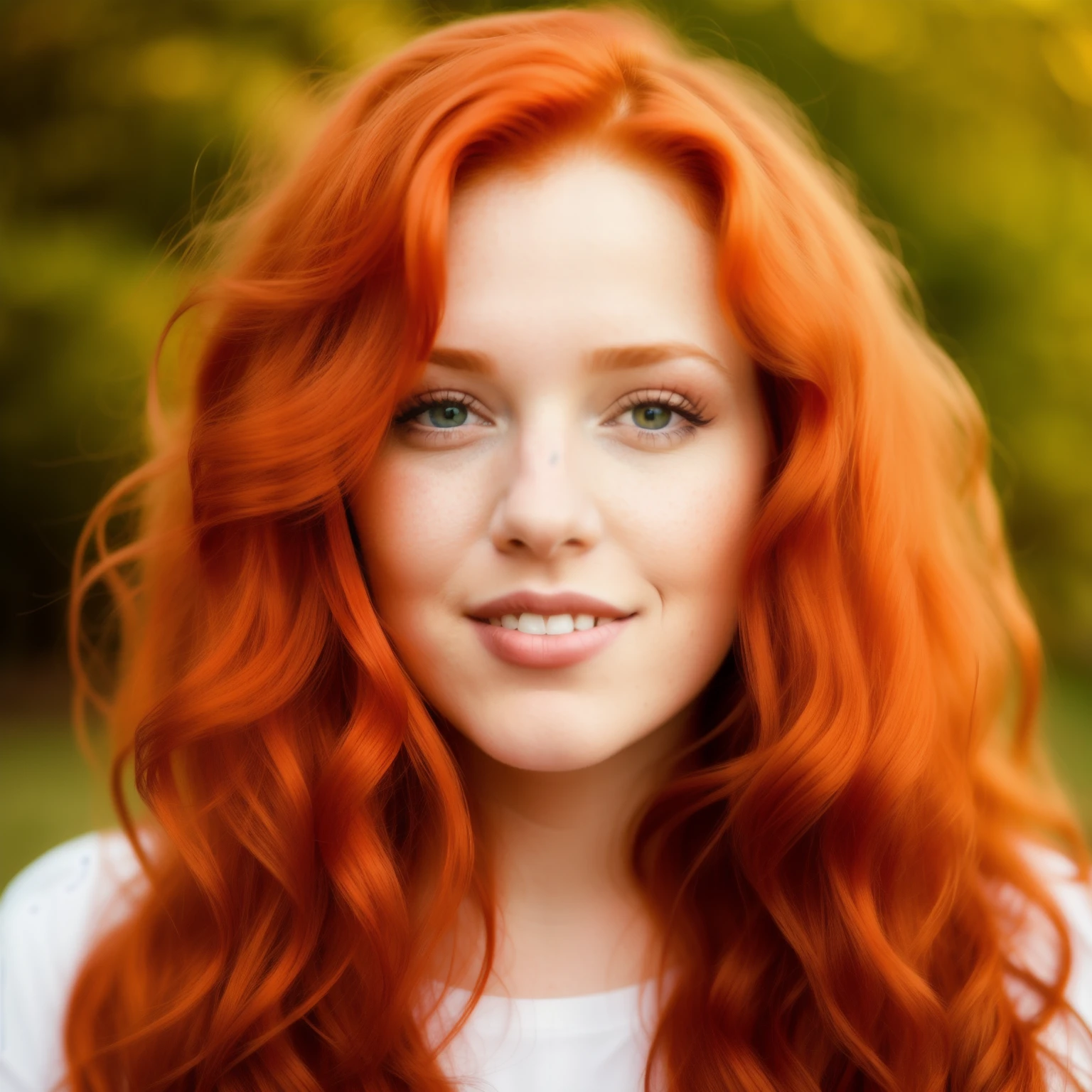 a close up of a woman named SANDRA BARBARA with long red hair posing for a picture, a redheaded young woman, woman with red hair, ginger wavy hair, flowing ginger hair, red hair and attractive features, red haired young woman, redhead woman, beautiful redhead woman, soft red hair, photo of a beautiful woman, light red hair, soft portrait shot 8 k, redhead girl