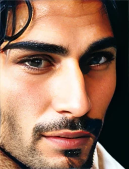 photo of a perfect italian man, focus on the face.