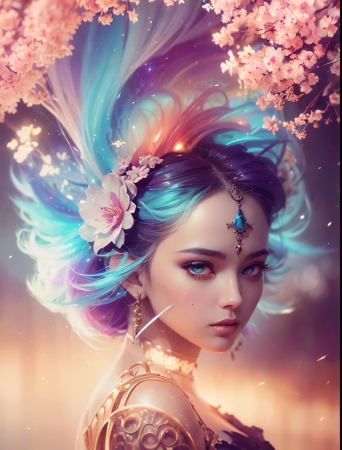 ultra detailed artistic photography, midnight aura, night sky, detailed gorgeous face, dreamy, glowing, backlit, glamour, glimmer, shadows, oil on canvas, brush strokes, smooth, ultra high definition, 8k, unreal engine 5, ultra sharp focus, art by alberto seveso, artgerm, loish, sf, intricate artwork masterpiece, ominous, matte painting movie poster, golden ratio, trending on cgsociety, intricate, epic, trending on artstation, by artgerm, h. r. giger and beksinski, highly detailed, vibrant, production cinematic character render, ultra high quality model