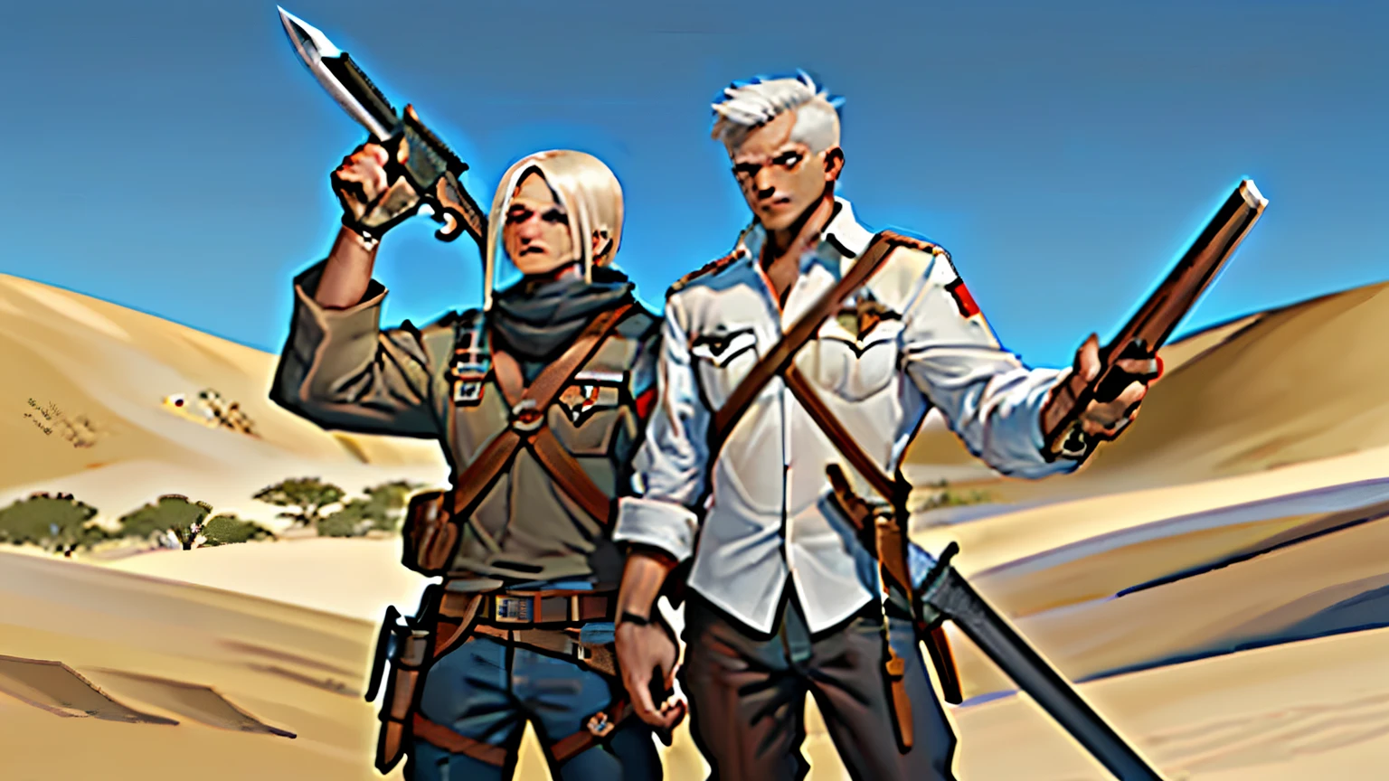 (melhor qualidade)massacre 7777777 clear face civil war weapons desert eagle in hand