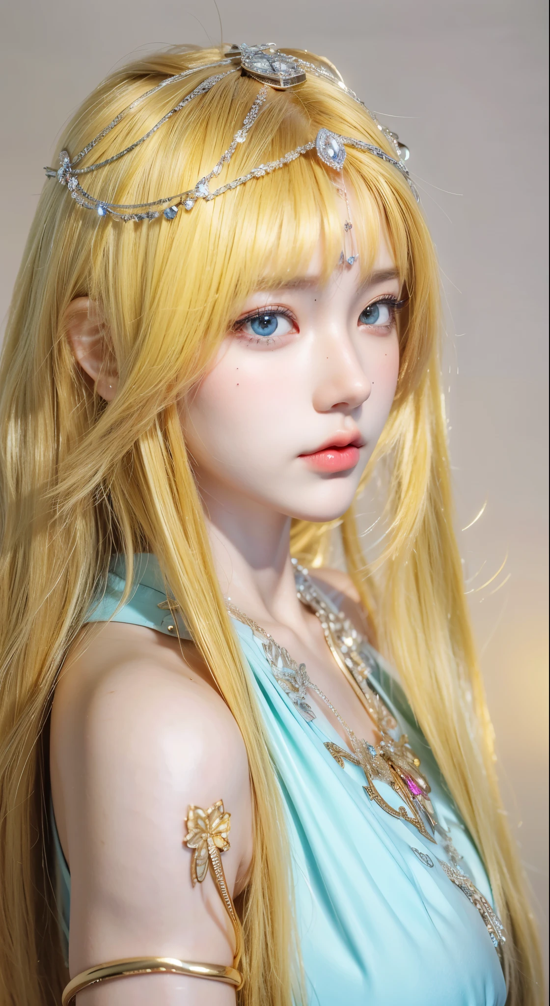 Game Art,Best image quality,Maximum resolution,8k,(A half-length photo),(portrait),(Head close-up),(Rule of Thirds),Unreal Engine 5 rendering works,20 year old girl,((Queen)),The eyes are very detailed,(Large Breasts),Elegant and noble,Light,Light线追踪,Game CG,((3D Unreal Engine)),OC rendering reflection mode,4K,Ultra-clear,Sensual,Translucent lace,Fair and plump figure,Pretty Face,Light泽凝胶涂层,身着华贵礼服的Queen,Crystal Gem Crown,Necklace jewelry,blue eyes,The tattoo is very three-dimensional,Gorgeous and intricate tattoo designs,Ultra-clear portrait,Sexy body,Temple Princess,Sapphire eyes,Gorgeous clothes,