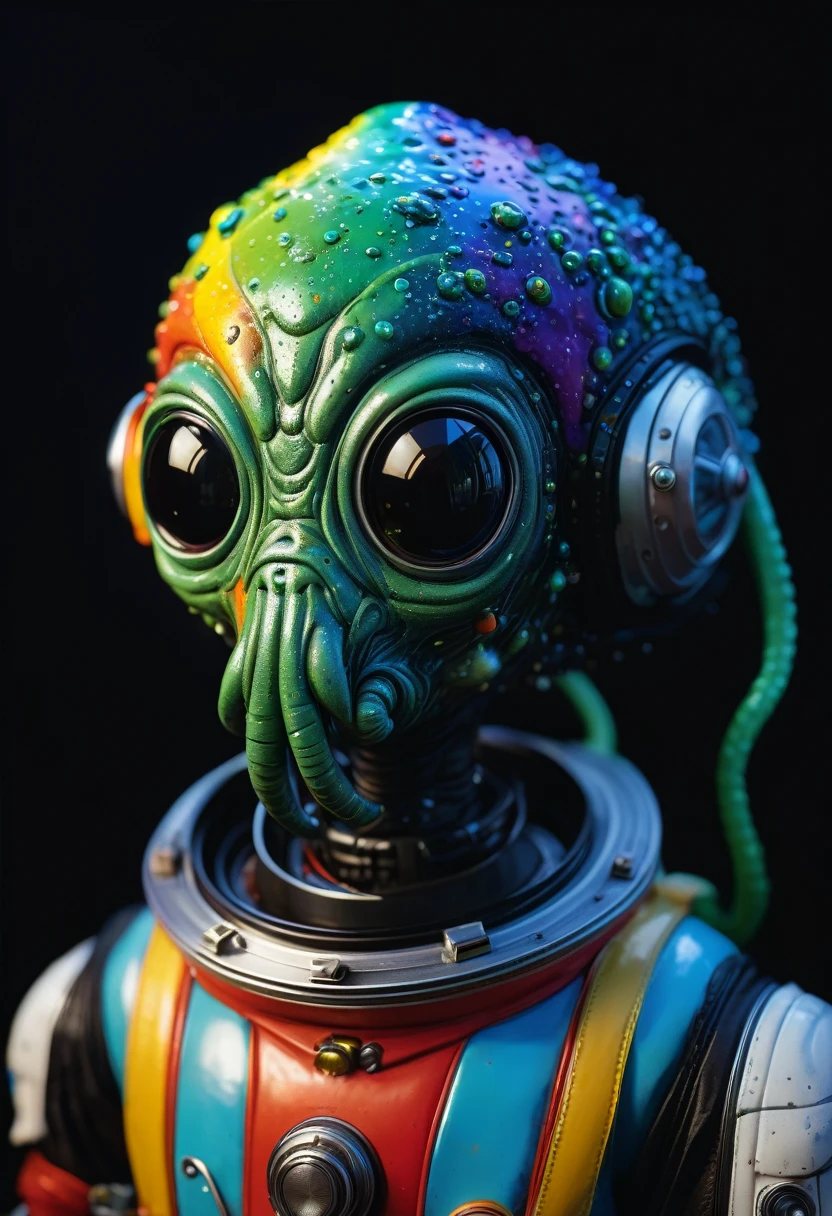 8K, ARTISTIC photogrAphy, best quAlity, mAsterpiece: 1.2), A (potrAit:1.2) Don Bluth Style ASTRONAUT Cthulhu black Toon Doll, full body RAW candid cinema, black dark hair, 16mm, color graded portra 400 film, remarkable color, ultra realistic, sad admosphere, dark lighting, oppressive atmosphere, depressive colors, kodak portra 400, photograph,r, Natural Light, Pinhead lighgts, blur reflection, Brush Strokes, Smooth, abstract, Splatter, Oil On Canvas, rainbow colors, fractal isometrics details bioluminescens : a stunning realistic photograph of wet bone structure, 3d render, octane render, intricately detailed, titanium decorative headdress, cinematic, trending on artstation | Isometric | Centered