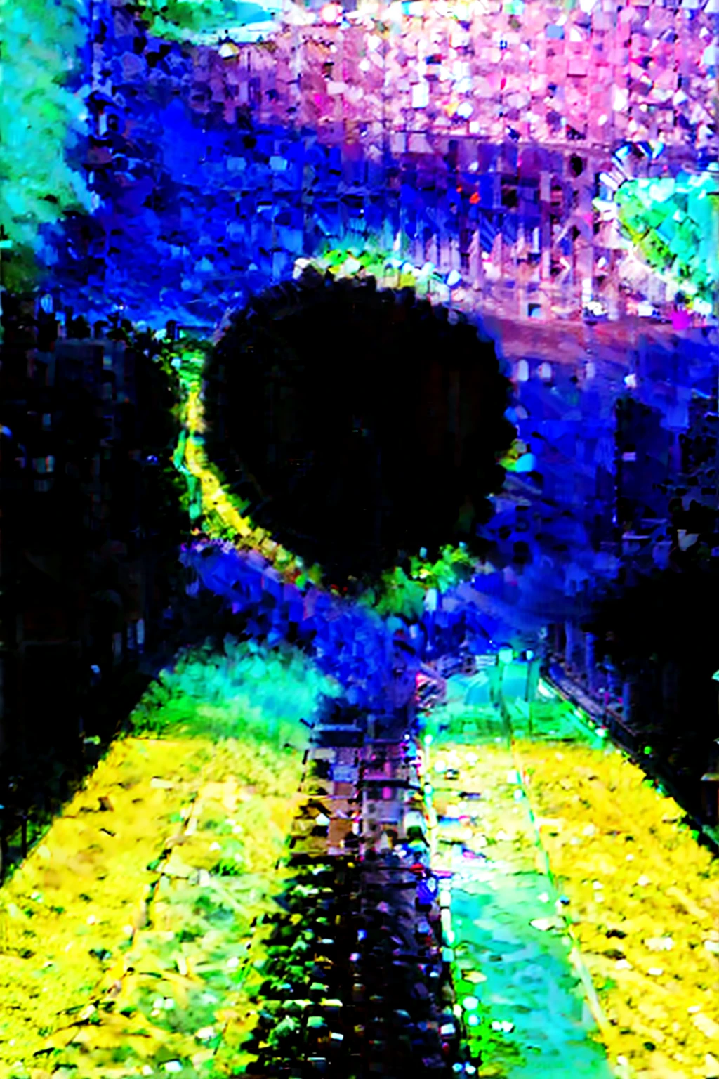 Generate an image of a road in Brazil in Ceará with the car stopped at the construction site at 4pm:37