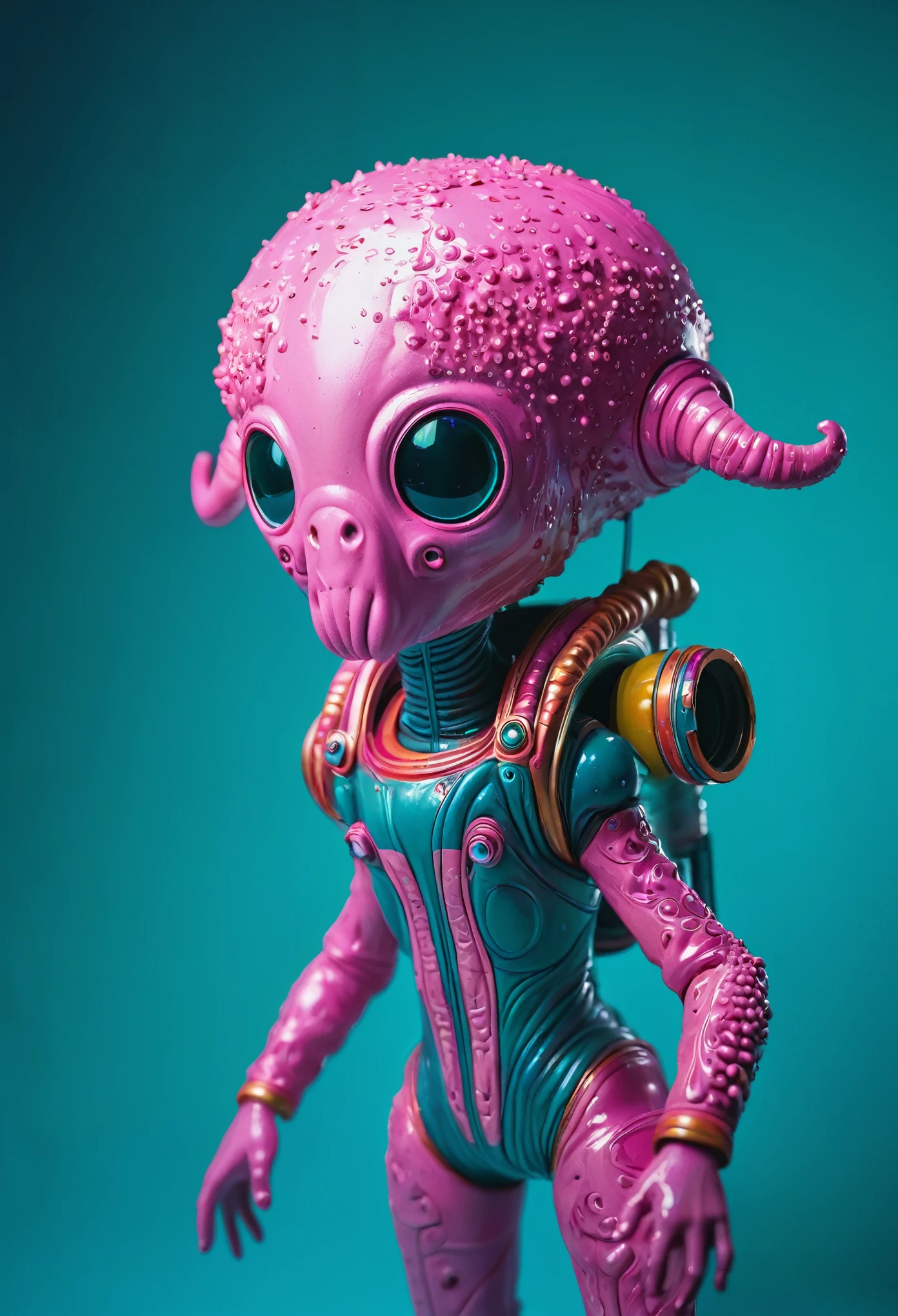 8K, ARTISTIC photogrAphy, best quAlity, mAsterpiece: 1.2), A (potrAit:1.2) Don Bluth Style  ASTRONAUT Cthulhu pink Toon Doll, full body RAW candid cinema, cyan hair, 16mm, color graded portra 400 film, remarkable color, ultra realistic, sad admosphere, dark lighting, oppressive atmosphere, depressive colors, kodak portra 400, photograph,r, Natural Light,  Pinhead lighgts, blur reflection, Brush Strokes, Smooth, abstract, Splatter, Oil On Canvas, rainbow colors, fractal isometrics details bioluminescens : a stunning realistic photograph of wet bone structure, 3d render, octane render, intricately detailed, titanium decorative headdress, cinematic, trending on artstation | Isometric | Centered