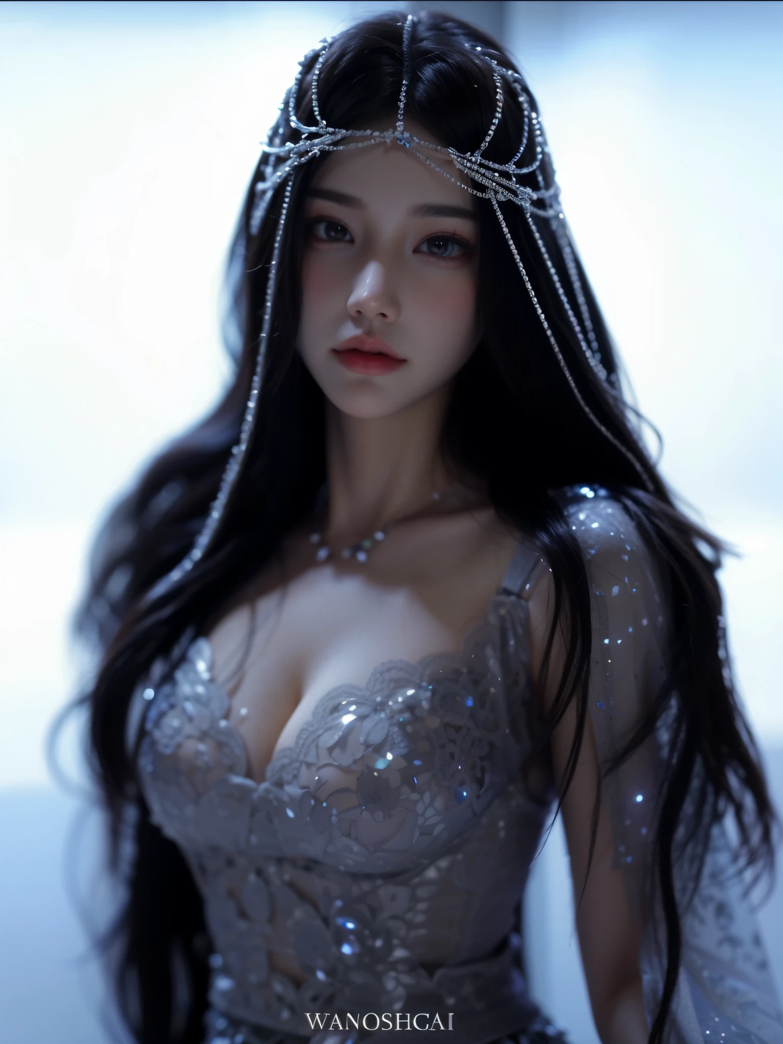 Game Art,CG Animation,Best image quality,Maximum resolution,8K picture quality,(A bust photo),(portrait),(Head close-up),(Rule of Thirds),Unreal Engine 5 rendering works,20 year old girl,((Queen)),The eyes are very detailed,(Large Breasts),Elegance and nobility,Light,Light线追踪,Game CG,((3D Unreal Engine)),OC rendering reflection mode,4k,Ultra-clear,Translucent lace,Fair and plump figure,Pretty Face,Light泽凝胶涂层,身着华贵礼服的Queen,Gorgeous clothing,Colorful makeup,Luxurious diamond necklace,
