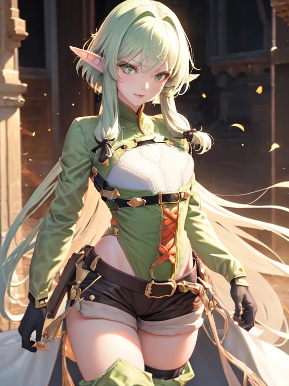 Best Quality, masterpiece, ((Solo, 1girl)), high elf archer, fine detailed shiny eyes, small chest, high resolution, best lighting, extremely detailed illustrations, blush, embarrassed, smile, open mouth, crotch seam, cameltoe, day, dripping wet, no panty, very NSFW, female masturbation,cum everywhere, view from behind, butt visible, no top, extremely hot, very tiny panty, kneeling down, panty falling off,