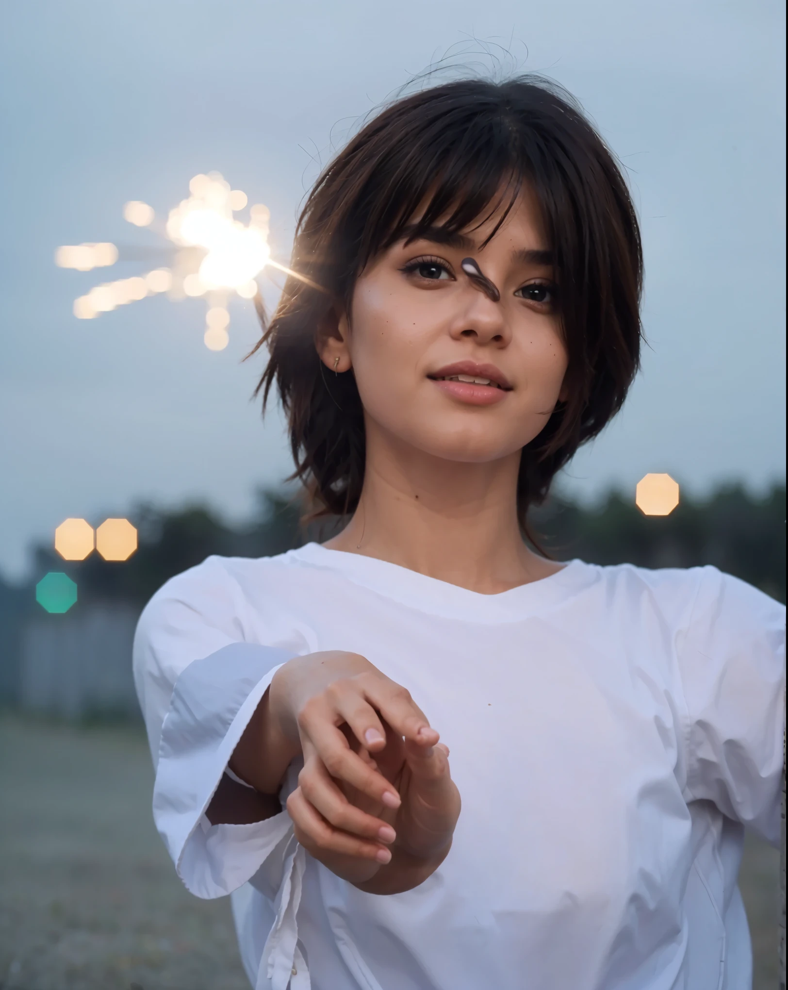 Girl with ligth vengali