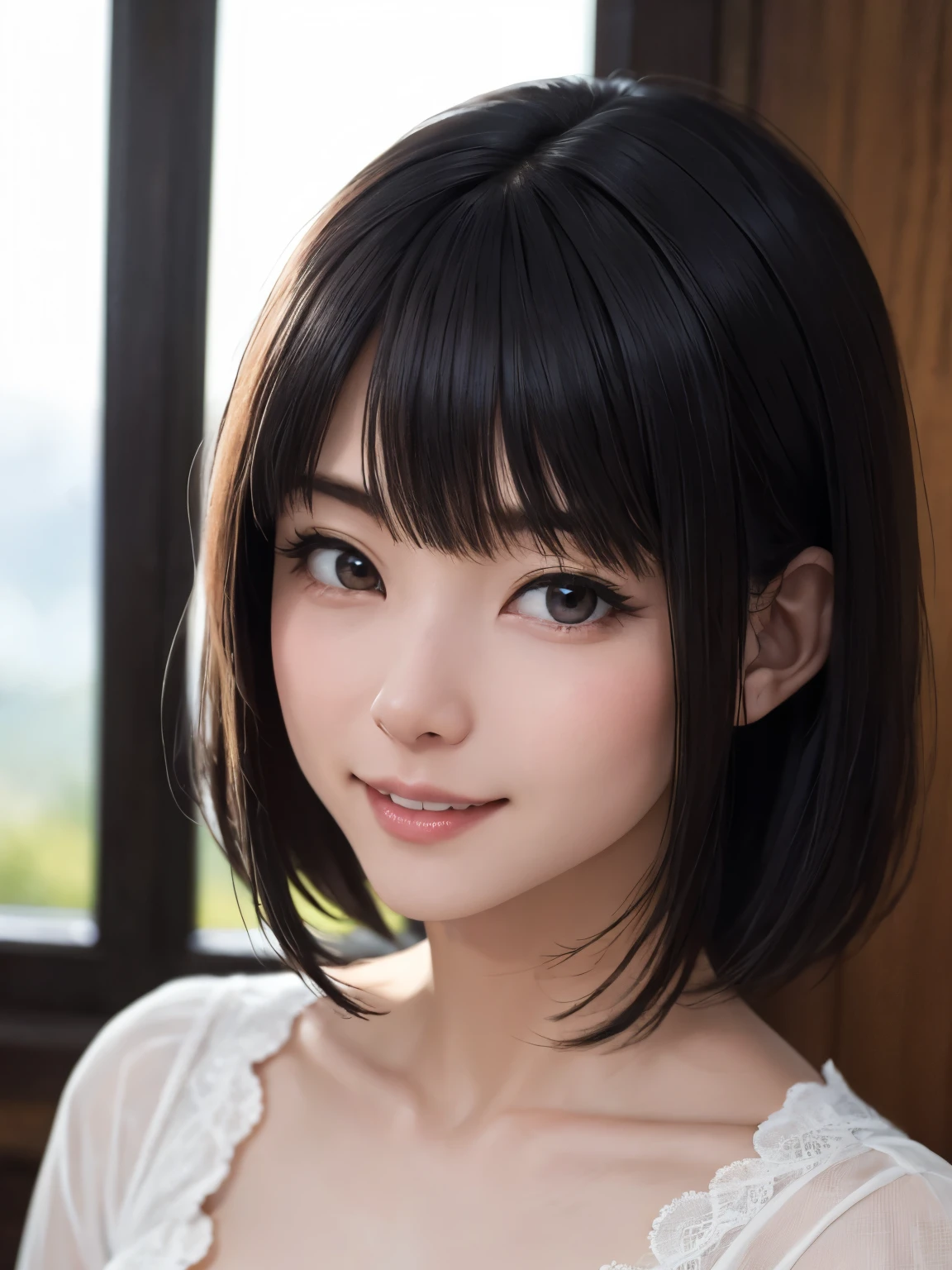 1 girl、highest quality、Realistic、alone、Written boundary depth、Natural soft light、Daytime、charm、Beautiful Face、Cleanliness、Pure Face、White skin、cute、short hair、prohibit、Beach、Light of the sun、Nedium Breast Body Esbian、((セーターを着たBeautiful Faceの黄金比 対称性のあるBeautiful Face))、Long neck、Listen carefully、prohibitのあるきれいな短いボブヘア、Laugh with your mouth closed、Perfect hands指、Perfect hands、Perfect body、Perfect Face、Shine a light into your eyes、Perfect Anatomy:1.4、とてもcuteスーパーモデル:1.4、{Huge|big|Hugeな|Mega} chest:2, chestの谷間:2、Transparent、Transparency、glosoisture、shine、Cool feeling、Beautiful gradation blue sky:2