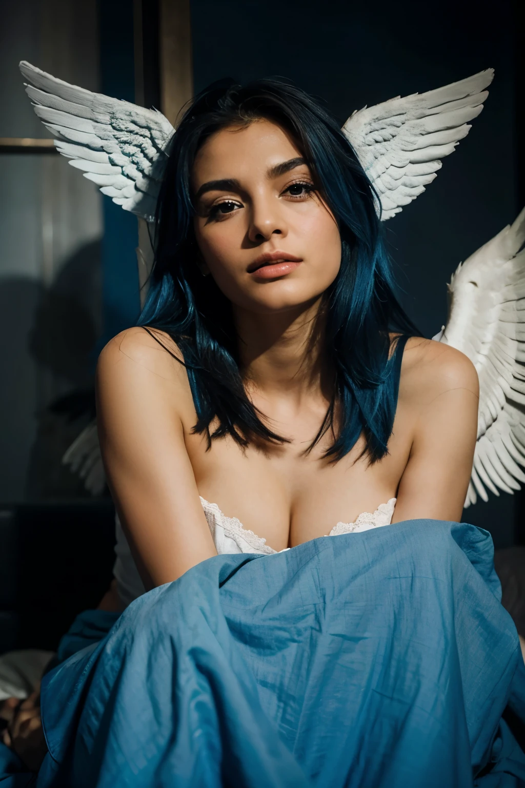 Angel con destello azul