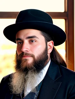 photo of a perfect chassidim man, focus on the face.