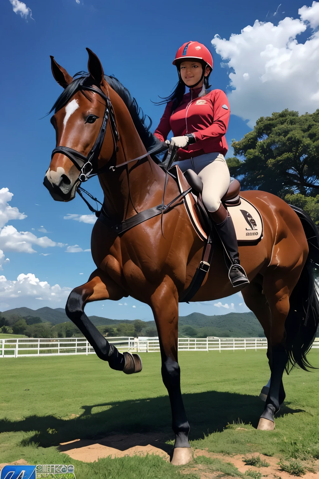 Logo for equestrian forecasts with the name "El datero falso"