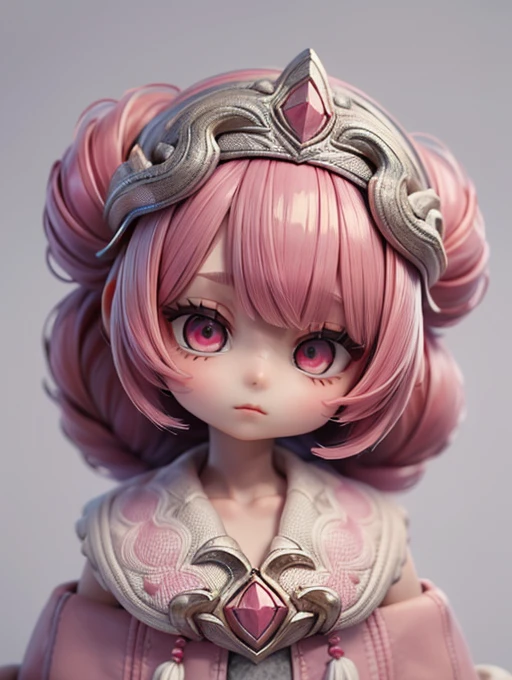 (limited palette), Best quality, (((Masterpiece))), (((Beautiful detailed hair))), (((beautiful detailed skin))), Solo, , Younger, , (((pink hair))), pink eyes, (mascara), Blunt bangs, ((Hair over eyes)), short hair, Medium breasts, Frilled white dress, White frills, Too much decoration, Rose, Noble, setia, The bride hair, (((Eye focus))), (((Expressionless))), The background is blurred out, Empty eyes, Blank eyes, (Red theme), bedroom background, view the viewer, (((hair tucking))), (((Night))), Semi-closed Eyes, Close-up, (((hair adornments))), Upright body, Neatly cut bangs, Braided hair at the back of your head, Sleeveless dress,