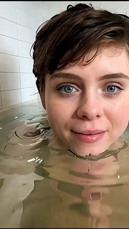 ((s0ph)), Sophia Lillis desnuda ,tumbada de espaldas, culo en primer plano, autofoto, submerged in the bathtub, mojada, gotas de agua en la cara,pelo corto, pelo mojado, pecas , tetas pecosas,vista de espaldas, primer plano de culo ,culo bonito,delgada, flaca, vagina peluda