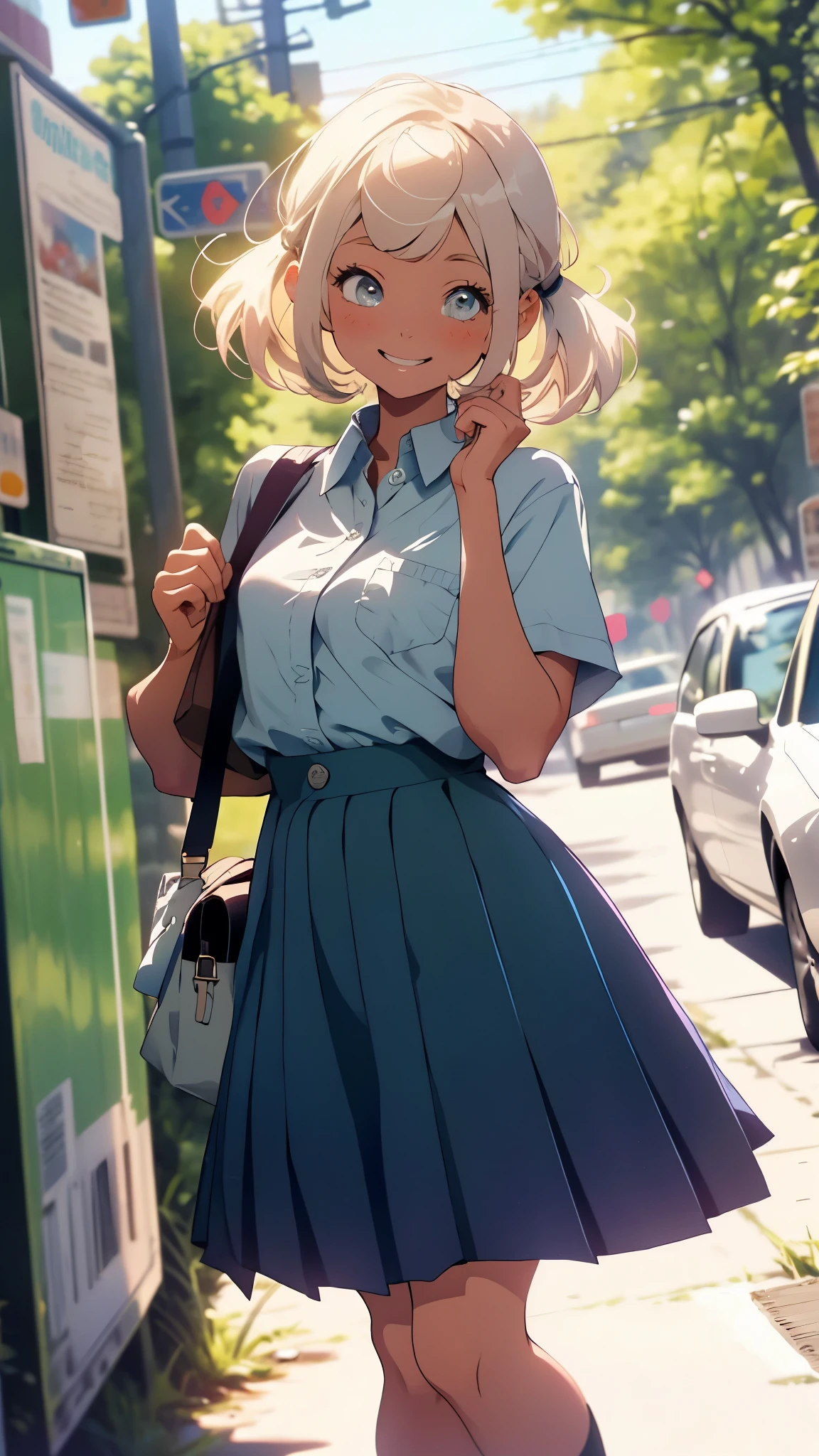 Cute, Girly 8K CG Wallpaper:
Introducing a delightful, girly masterpiece that will captivate your heart. Featuring an adorable, character with a charming, youthful appearance, this high-quality artwork showcases the extraordinary detail of Unity 8K. The ultra-realistic CG portrays a perfect blend of soft curves, a slender body, and a charming, gently smiling face framed by asymmetrical bangs, beautiful eyelashes, and a cute, small nose. The character is dressed in a chic, girly outfit, complete with a pleated skirt, loose socks, and a high-school uniform or a