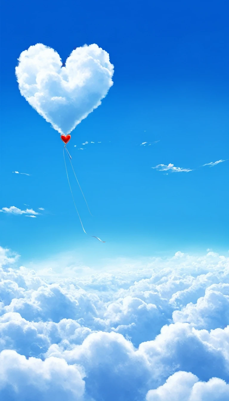 (masterpiece, best quality:1.2), greeting card design，I Love you,Sky，love
