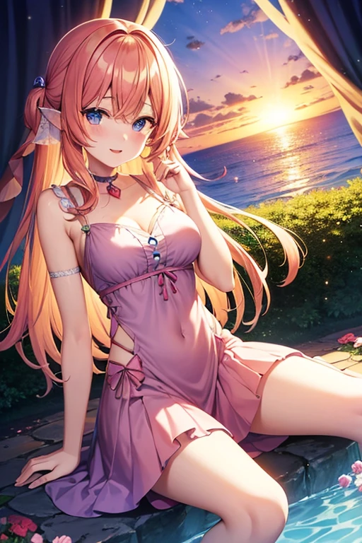 Anime female pretty fairy world fantasy sunrise  