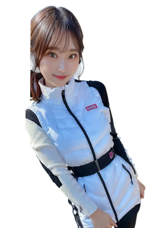 An innocent 20-year-old girl、((White tank top, Dramatic Pose)),smile,BREAK (Spacecraft control room background):2,、BREAK RAW Photos, (8k、highest quality、masterpiece:1.2)、(Intricate details:1.4)、(Photorealistic:1.4)、Octane Rendering、Complex 3D rendering with ultra-detail, Studio Soft Light, Rim Light, Vivid details, Super Detail, Realistic skin texture, Detailed aspect, Beautiful details in the eyes, Highly detailed CG Unity 16k wallpaper, compensate, (Detailed Background:1.2), Glowing Skin, whole body、(astrovest):2,(black long sleeves):5,headphone,smartwatch,((Standing with hands behind back、Leaning forward、Angle from above))