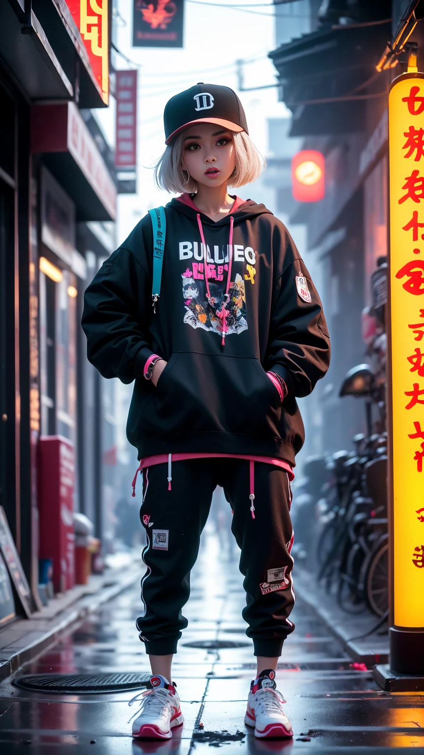 (high resolution:1.2),ultra detallado,realista,Sharp focus,vistoso,grupo de amigas,ropa vibrante,alegres, escena divertida,energy efficiency,city backdrop, urban atmosphere, escena callejera bulliciosa, ajetreo y bullicio, expresiones faciales expresivas,dynamic pose, accesorios originales, confident stage presence, attention-grabbing fashion style, unique street style,vida nocturna de la ciudad,neon lights illuminating,cultura de la moda callejera,youthful energy,multitud gritando,vibras positivas,Cultura Hip-Hop,escena musical urbana,fusion of music and art...,zapatillas con estilo,cultura del graffiti urbano,calles salpicadas de pintura,escaparate de talento urbano,vivid colors,stunning images,alto energy efficiency,Electric atmosphere,musical expression,Estilo de vida urbano