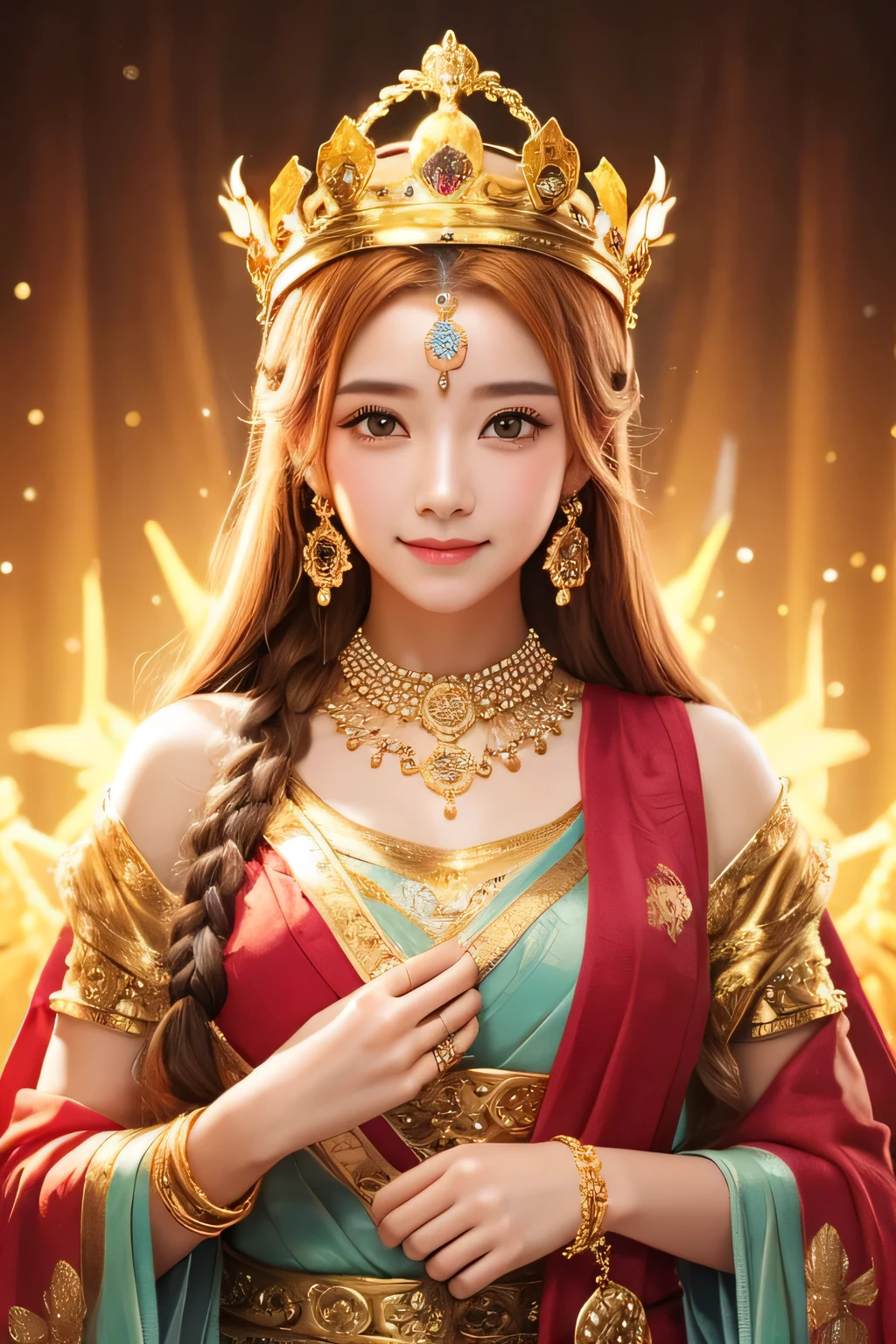 Cute goddess golden crown