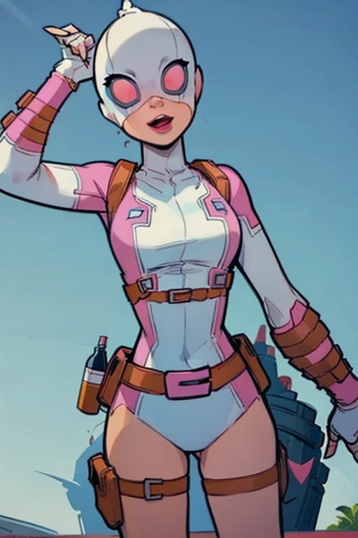 Gwenpool is touching her giant  