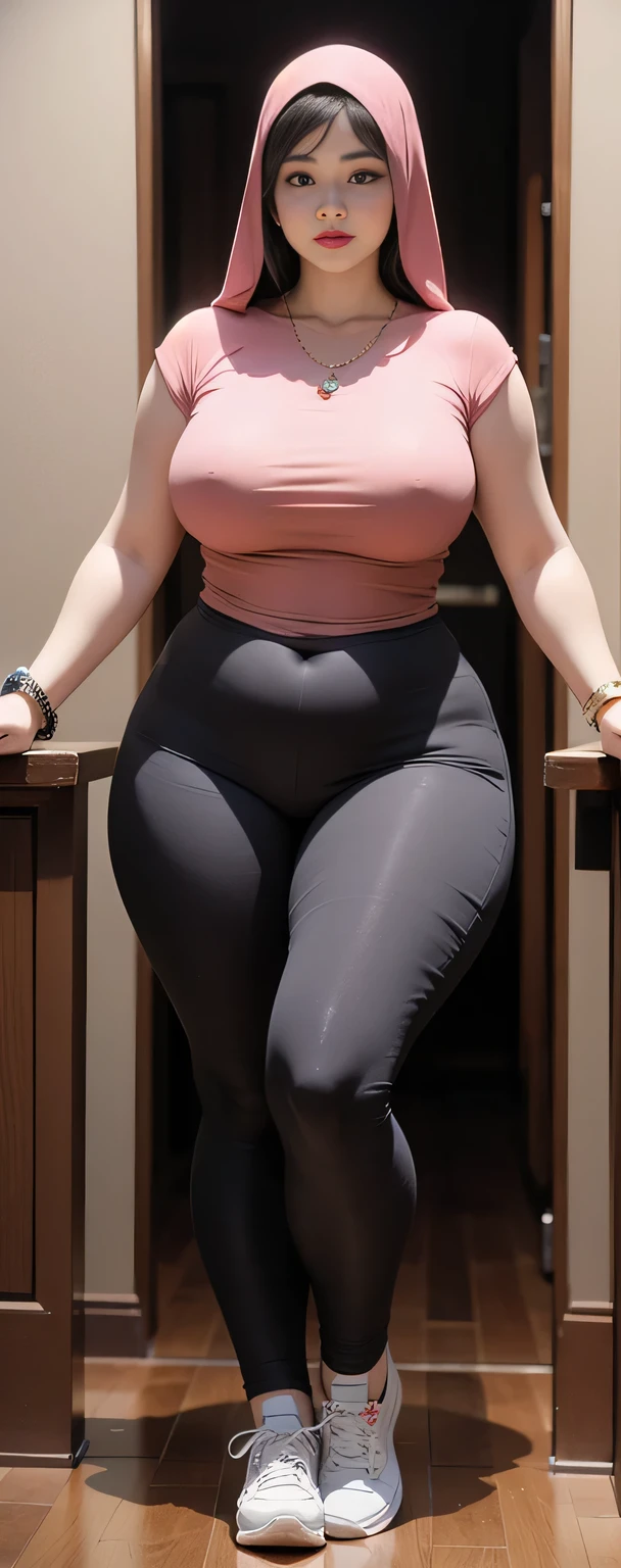 ((best quality)), ((masterpiece)), (detailed), perfect face, araffe naked woman thick and posing for a picture, curvy naked model,, curvy hourglass figure, sexy naked , thicc, beautiful full naked body shot, soft curvy shape, in a longest hand t-shirt, a beautiful naked woman , bbwchan, , armpits, there is a old woman posing in a dark room with a maroon burka clothes , 43 years old, thick body, beautiful thick female, wide hips, thick legs, she has a jiggly fat round belly, thick thighs, curvy hourglass figure, thicc, curvy model, widest hips, hyperrealistic full figure, bbwchan, voluptuous body, thick, tattooed body, tattooed hands, hena on arm, hena in belly, Burka girl, nudes, vagina, 43 years old woman. Burka chubby woman, chubby cheeks, wearing a sneakers, bob hairstyle, thick neck, short neck, there is a woman random pose red-brown hijab, bbwchan, thicc, brown hijab outfit, brown hijab fashion model, korean girl, korean woman, wearing brown robe, full length shot, alluring plus sized model, japanese goddess, clothed in hooded, voluptuous and arousing, portrait shot, curvy model, voluptuous body, wonderful, nene tanaka body , bbwchan, The overall atmosphere is smooth , haunting illustrations, extremely high-resolution details, photographic, realism pushed to extreme, fine texture, 4k, ultra-detailed, high quality, high contrast, red sneakers , cold atmosphere ,, 8k resolution , ultra-detailed resolution , wearing long thight pants, random pose with full body , full body, diamond necklace , wearing a watch , thick arm, thick cheeks , wearing a gold Bracelet